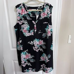 New York & Company Sleeveless Mini Dress with Mandarin Collar